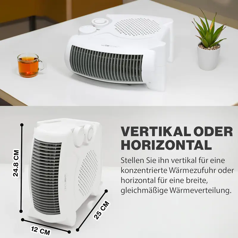 Lightweight Table Fan Heater