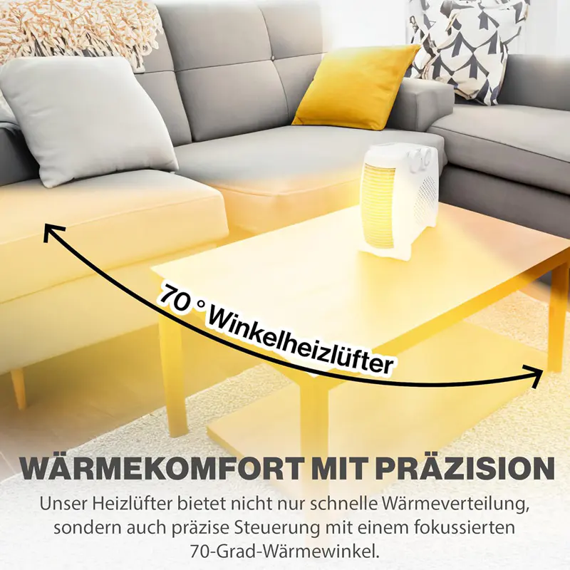 Lightweight Table Fan Heater