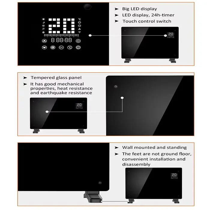 Electric Glass Panel Heater 2500w Wifi Electric Glass Panel Heater 2500w Wifi